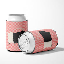 Load image into Gallery viewer, Welsh Black-Necked Goat Pink Check Can or Bottle Hugger BB7887CC