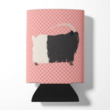 Load image into Gallery viewer, Welsh Black-Necked Goat Pink Check Can or Bottle Hugger BB7887CC