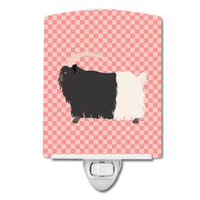 Load image into Gallery viewer, Welsh Black-Necked Goat Pink Check Ceramic Night Light BB7887CNL