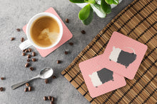 Load image into Gallery viewer, Welsh Black-Necked Goat Pink Check Foam Coaster  BB7887FC