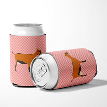 Load image into Gallery viewer, Oberhasli Goat Pink Check Can or Bottle Hugger BB7888CC