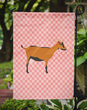Load image into Gallery viewer, Oberhasli Goat Pink Check Garden Flag - Outdoor Decorative Yard Flag