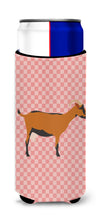 Load image into Gallery viewer, Oberhasli Goat Pink Check   Hugger for slim cans