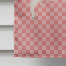 Load image into Gallery viewer, Saanen Goat Pink Check Flag Canvas House Size BB7889CHF