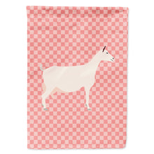Load image into Gallery viewer, Saanen Goat Pink Check Flag Canvas House Size BB7889CHF