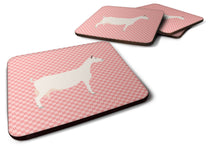 Load image into Gallery viewer, Saanen Goat Pink Check Foam Coaster  BB7889FC