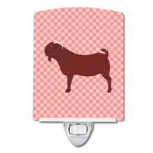Load image into Gallery viewer, Kalahari Red Goat Pink Check Ceramic Night Light BB7891CNL