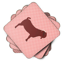 Load image into Gallery viewer, Kalahari Red Goat Pink Check Foam Coaster  BB7891FC