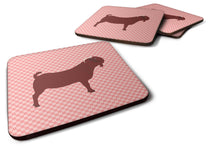 Load image into Gallery viewer, Kalahari Red Goat Pink Check Foam Coaster  BB7891FC
