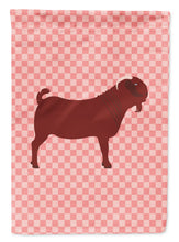Load image into Gallery viewer, Kalahari Red Goat Pink Check Garden Flag - Outdoor Decorative Yard Flag