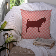 Load image into Gallery viewer, Kalahari Red Goat Pink Check Throw Pillow - 14x14 Decorative Pillow – Art for Your Home &amp; Patio BB7891PW1414
