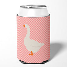 Load image into Gallery viewer, Embden Goose Pink Check Can or Bottle Hugger BB7892CC