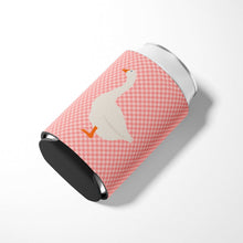 Load image into Gallery viewer, Embden Goose Pink Check Can or Bottle Hugger BB7892CC