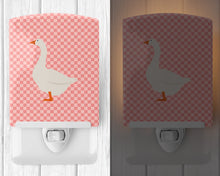 Load image into Gallery viewer, Embden Goose Pink Check Ceramic Night Light BB7892CNL