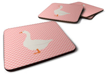 Load image into Gallery viewer, Embden Goose Pink Check Foam Coaster  BB7892FC