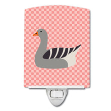 Load image into Gallery viewer, Pilgrim Goose Pink Check Ceramic Night Light BB7893CNL