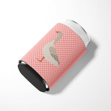 Load image into Gallery viewer, Steinbacher Goose Pink Check Can or Bottle Hugger BB7894CC