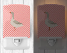 Load image into Gallery viewer, Steinbacher Goose Pink Check Ceramic Night Light BB7894CNL
