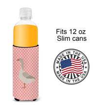 Load image into Gallery viewer, Steinbacher Goose Pink Check   Hugger for slim cans