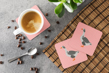 Load image into Gallery viewer, West of England Goose Pink Check Foam Coaster  BB7895FC