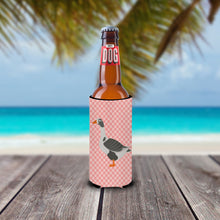 Load image into Gallery viewer, West of England Goose Pink Check   Hugger for slim cans