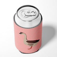 Load image into Gallery viewer, Chinese Goose Pink Check Can or Bottle Hugger BB7896CC