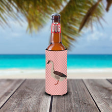 Load image into Gallery viewer, Chinese Goose Pink Check   Hugger for slim cans