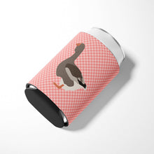Load image into Gallery viewer, Toulouse Goose Pink Check Can or Bottle Hugger BB7897CC
