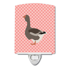 Load image into Gallery viewer, Toulouse Goose Pink Check Ceramic Night Light BB7897CNL