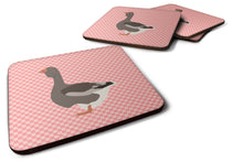 Load image into Gallery viewer, Toulouse Goose Pink Check Foam Coaster  BB7897FC