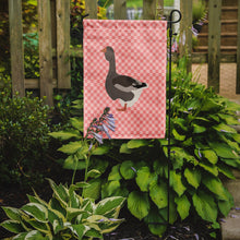 Load image into Gallery viewer, Toulouse Goose Pink Check Garden Flag - Outdoor Decorative Yard Flag