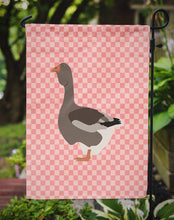 Load image into Gallery viewer, Toulouse Goose Pink Check Garden Flag - Outdoor Decorative Yard Flag