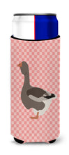 Load image into Gallery viewer, Toulouse Goose Pink Check   Hugger for slim cans