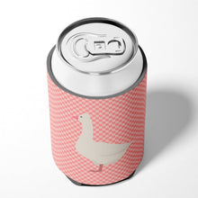 Load image into Gallery viewer, Roman Goose Pink Check Can or Bottle Hugger BB7898CC