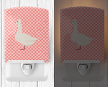 Load image into Gallery viewer, Roman Goose Pink Check Ceramic Night Light BB7898CNL