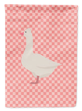 Load image into Gallery viewer, Roman Goose Pink Check Garden Flag - Outdoor Decorative Yard Flag