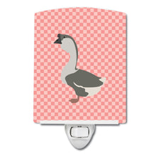 Load image into Gallery viewer, African Goose Pink Check Ceramic Night Light BB7899CNL