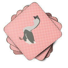 Load image into Gallery viewer, African Goose Pink Check Foam Coaster  BB7899FC