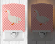Load image into Gallery viewer, Sebastopol Goose Pink Check Ceramic Night Light BB7902CNL