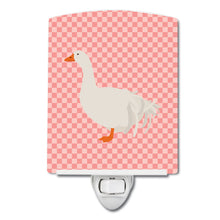Load image into Gallery viewer, Sebastopol Goose Pink Check Ceramic Night Light BB7902CNL
