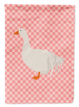Load image into Gallery viewer, Sebastopol Goose Pink Check Garden Flag - Outdoor Decorative Yard Flag