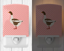 Load image into Gallery viewer, Pomeranian Rogener Goose Pink Check Ceramic Night Light BB7903CNL