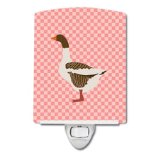 Load image into Gallery viewer, Pomeranian Rogener Goose Pink Check Ceramic Night Light BB7903CNL
