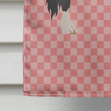 Load image into Gallery viewer, Pomeranian Rogener Goose Pink Check Flag Canvas House Size BB7904CHF