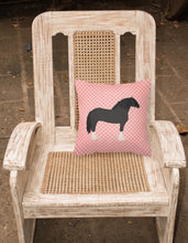 Load image into Gallery viewer, Pomeranian Rogener Goose Pink Check Fabric Decorative Pillow BB7904PW1818