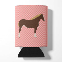 Load image into Gallery viewer, Percheron Horse Pink Check Can or Bottle Hugger BB7906CC
