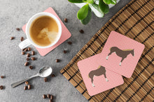 Load image into Gallery viewer, Percheron Horse Pink Check Foam Coaster  BB7906FC
