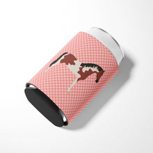 Load image into Gallery viewer, Pinto Horse Pink Check Can or Bottle Hugger BB7907CC