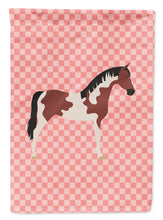 Load image into Gallery viewer, Pinto Horse Pink Check Garden Flag - Outdoor Decorative Yard Flag