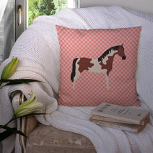 Load image into Gallery viewer, Pinto Horse Pink Check Throw Pillow - 14x14 Decorative Pillow – Art for Your Home &amp; Patio BB7907PW1414